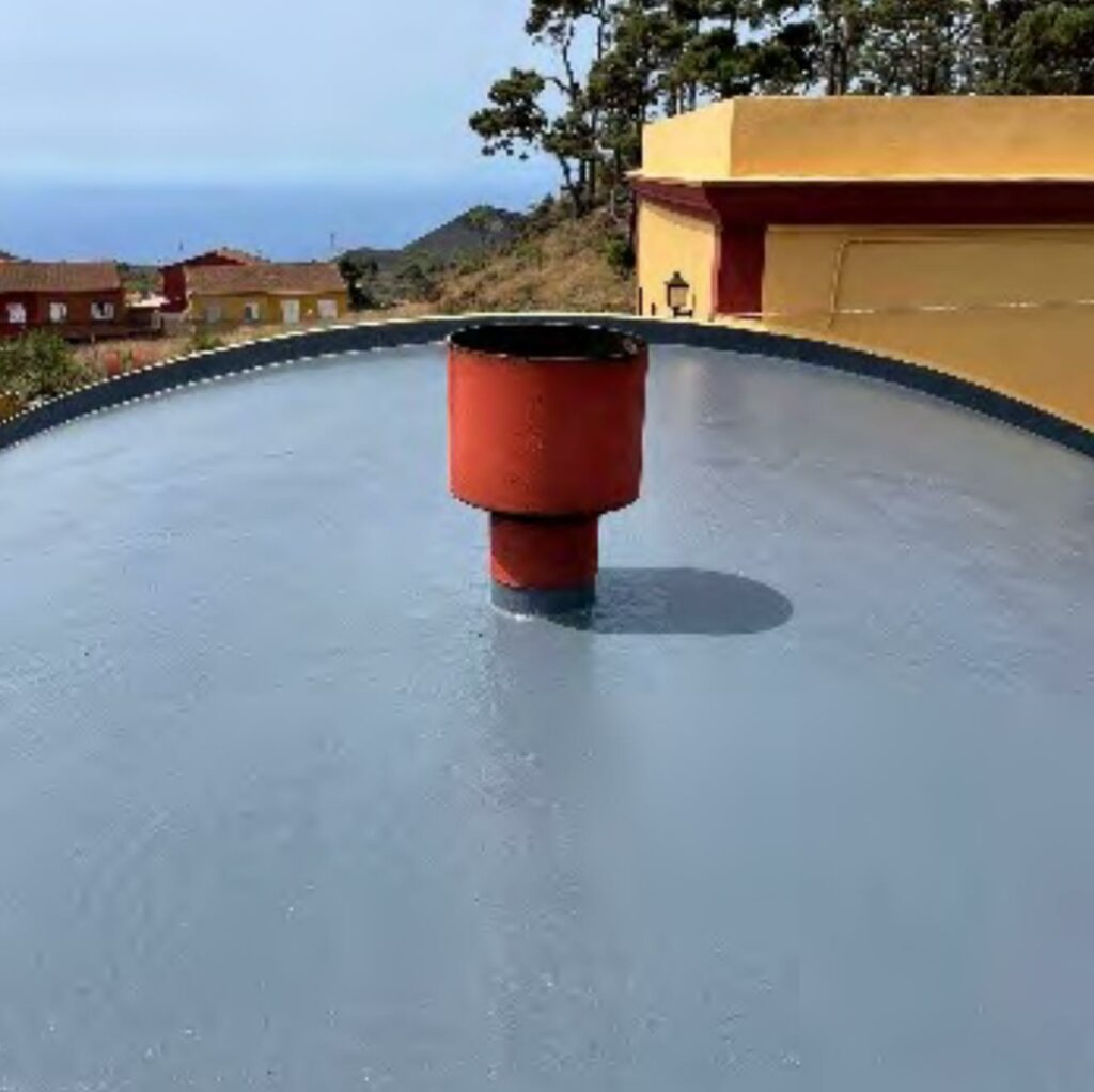 Impermeabilización de cubierta en forma de cúpula
